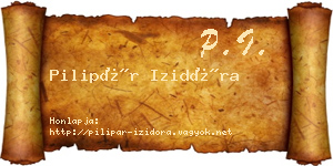 Pilipár Izidóra névjegykártya